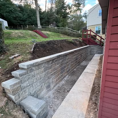 Block retaining wall project