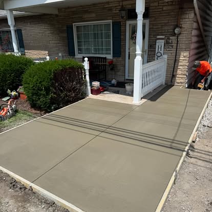 Stamped patio project